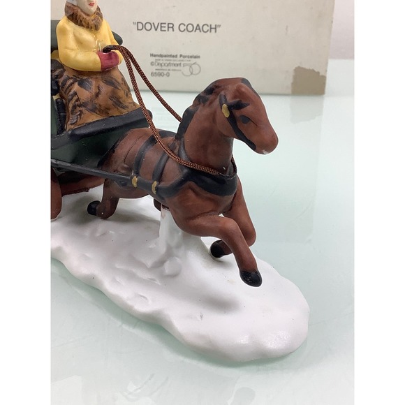 Vintage Dept 56 Heritage Village collection Dover Coach Horse & Carriage EUC - Picture 11 of 12